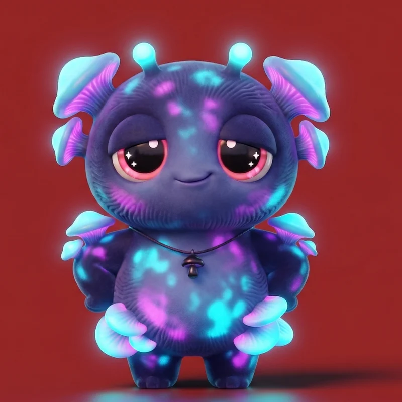 Glowing Fungus - Born on a rotting log where glowing fungi are the only light